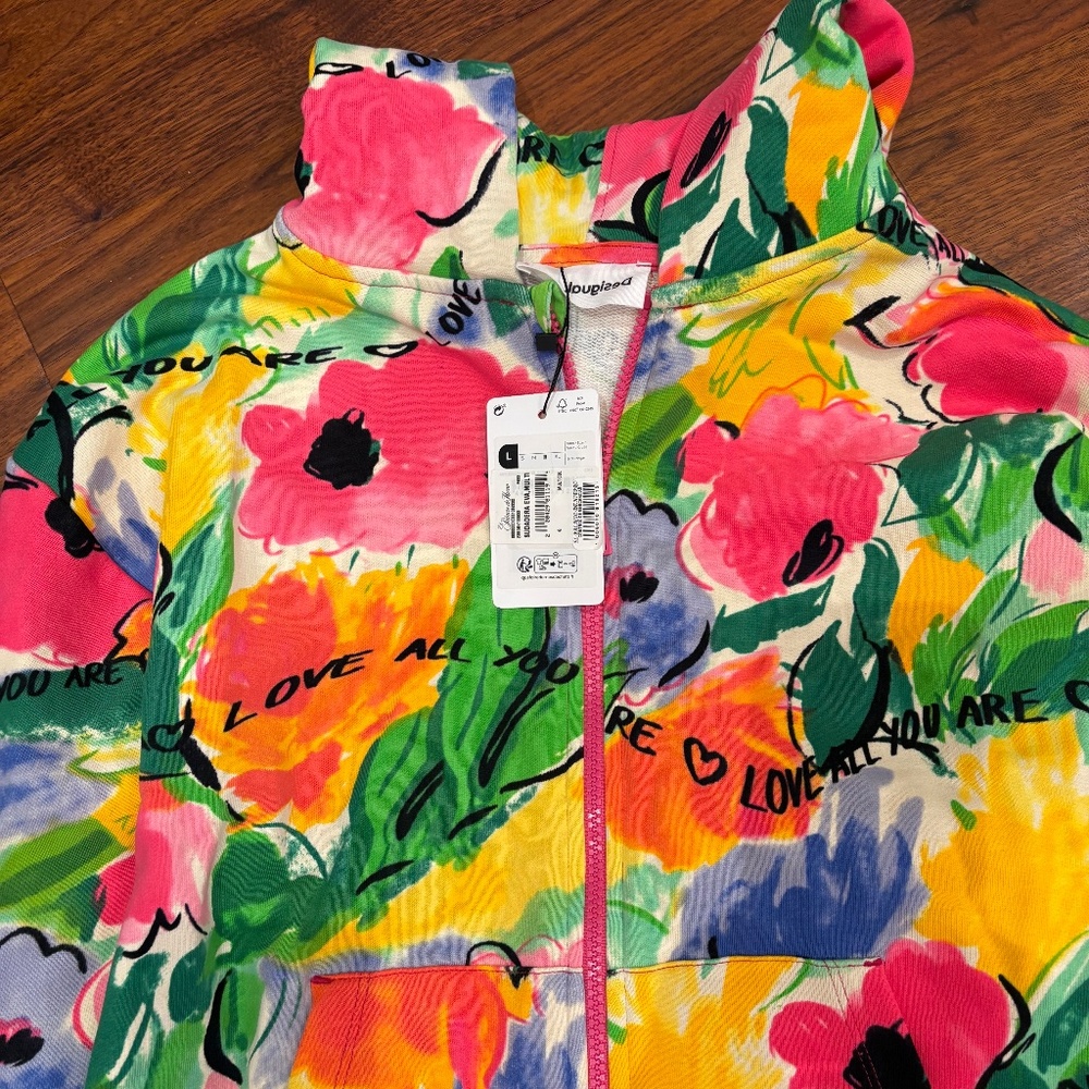 BNWT brightly coloured Desigual hoodie - Picture 2 of 2